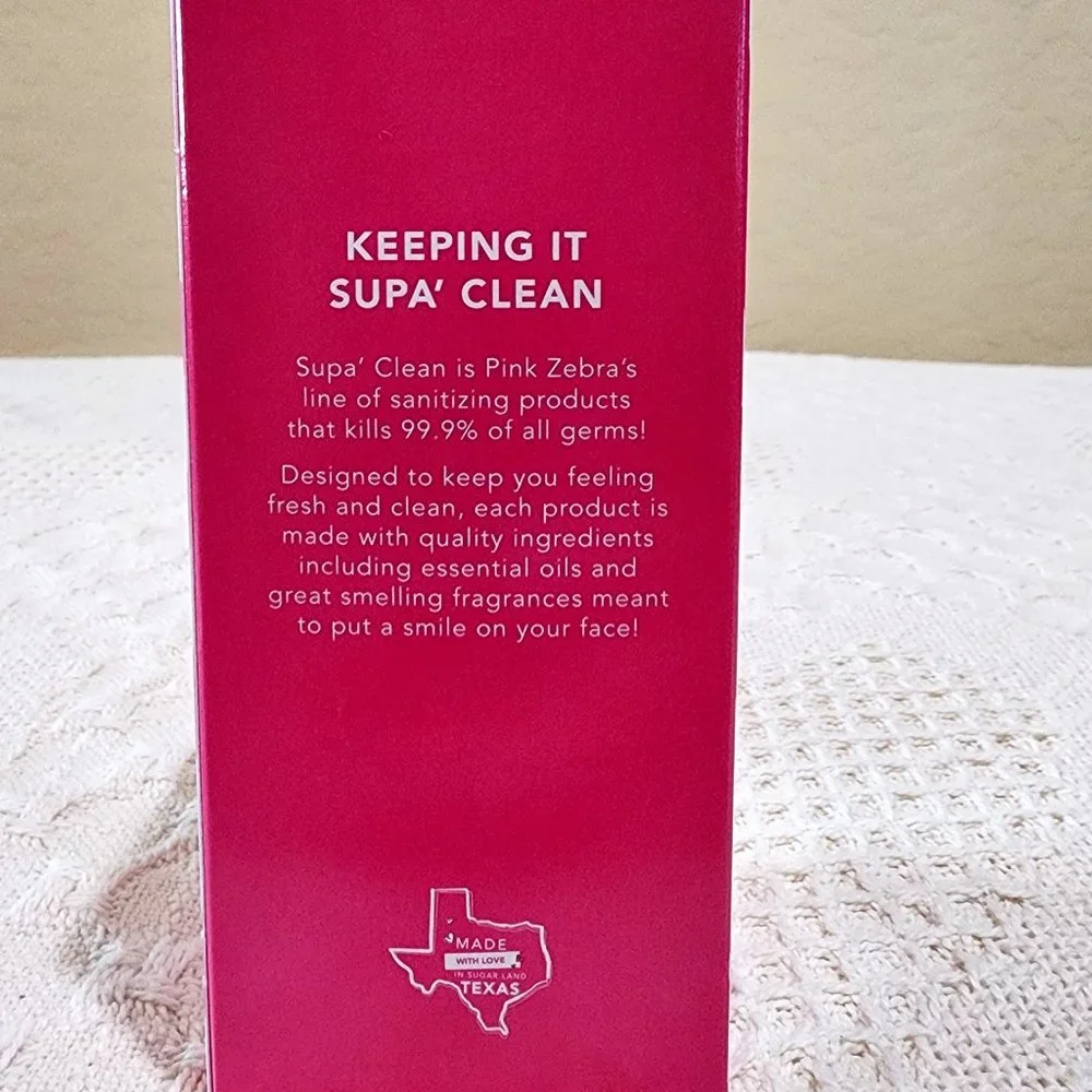 Pink Zebra Supa Clean SIMPLY LEMON ANTIBACTERIAL HAND SOAP 8.5 oz NIB